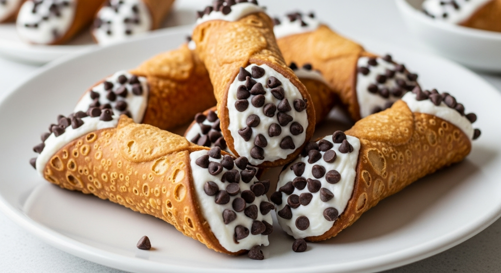 Decadent Cannoli with Ricotta and Chocolate Chips Delight