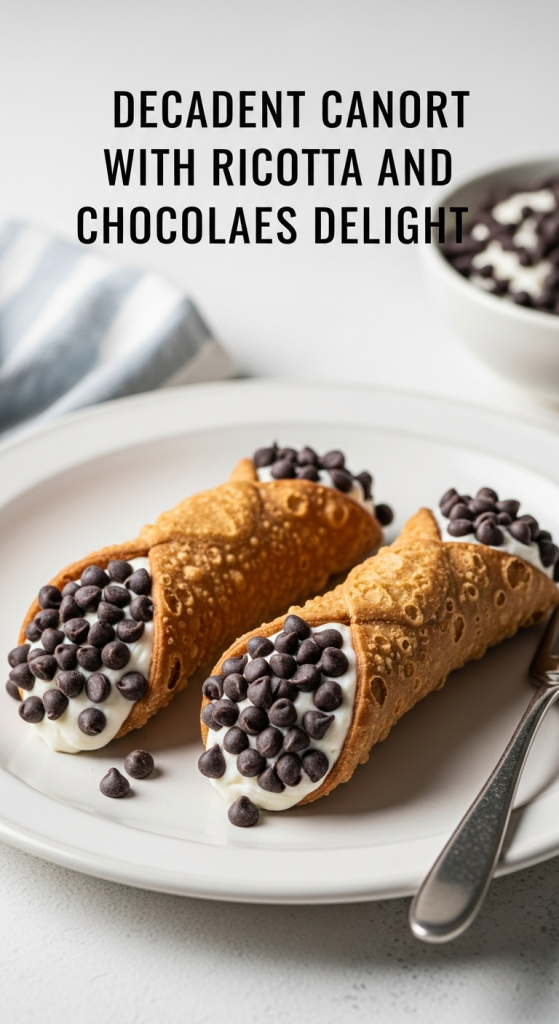 Decadent Cannoli with Ricotta and Chocolate Chips Delight