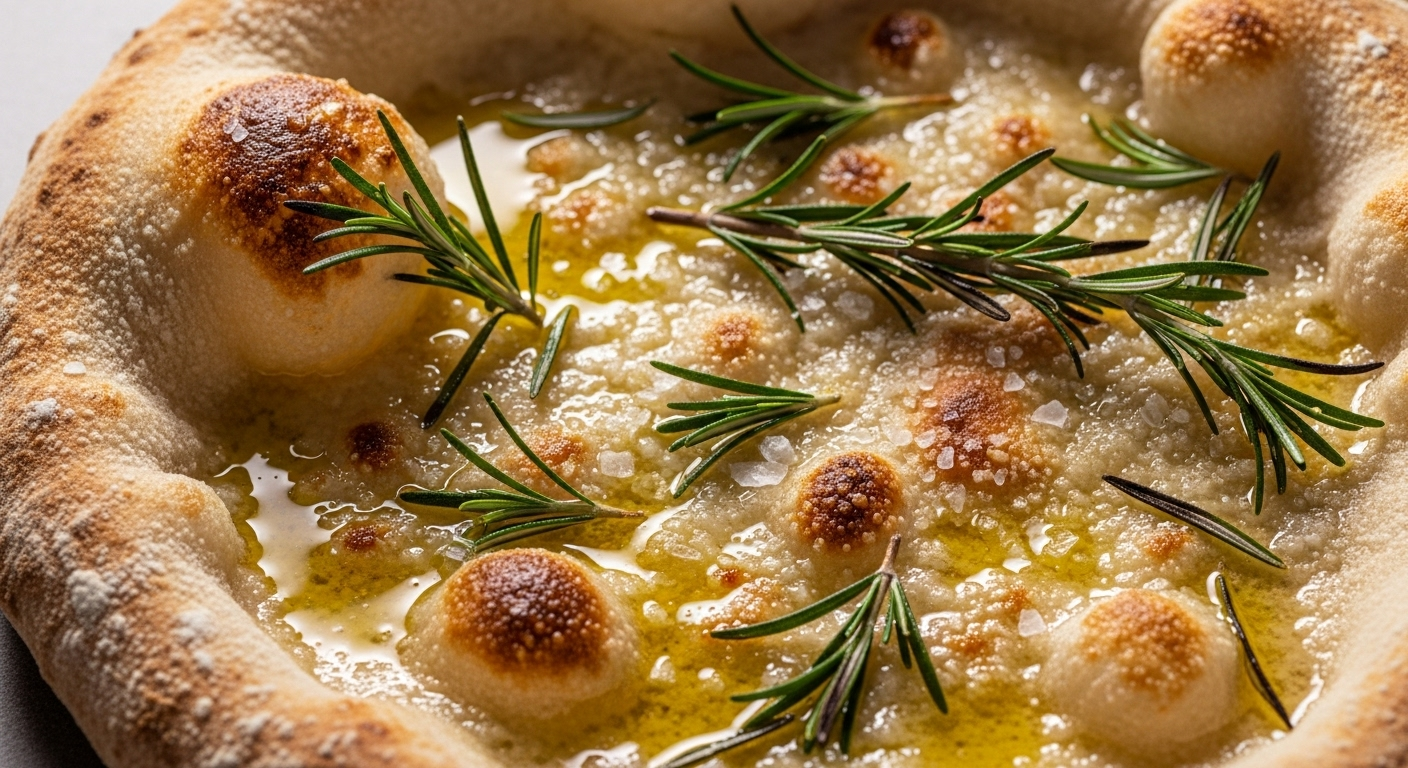 Best Pizza Bianca with Rosemary Olive Oil and Sea Salt