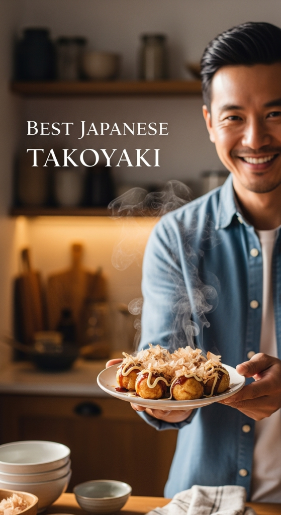 Savor the Best Japanese Takoyaki Topped with Bonito Flakes