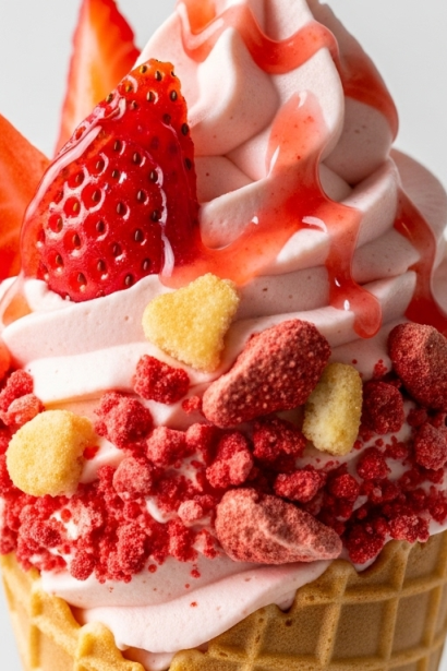 How to Make Irresistible Strawberry Crunch Cheesecake Cones