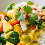 Tropical Vegan Coconut Curry Rice Bowls: A Flavorful Delight