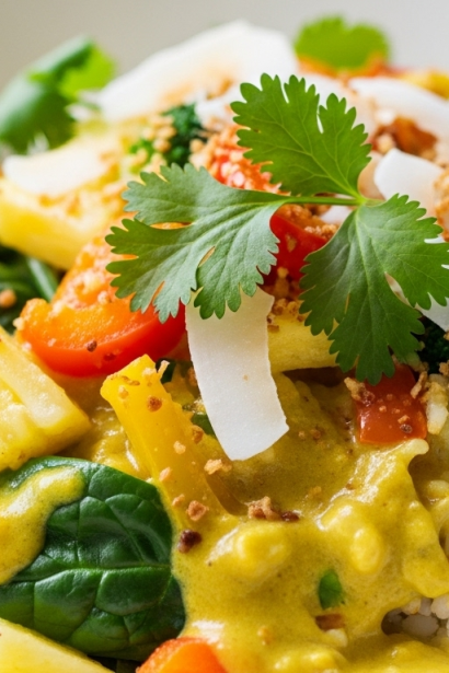 Tropical Vegan Coconut Curry Rice Bowls: A Flavorful Delight