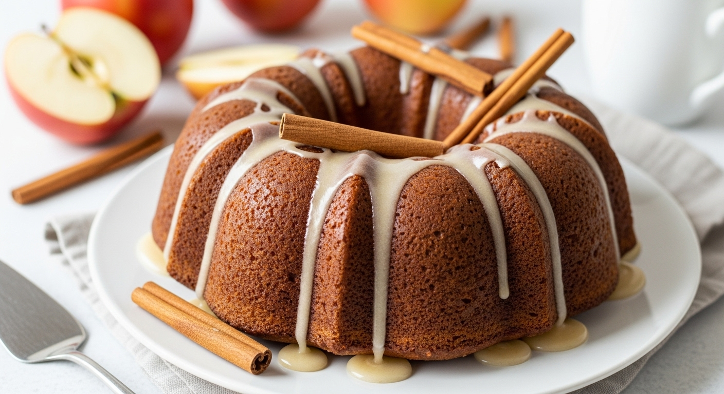 Cozy Autumn Apple Cinnamon Bundt Cake with Maple Glaze Delight