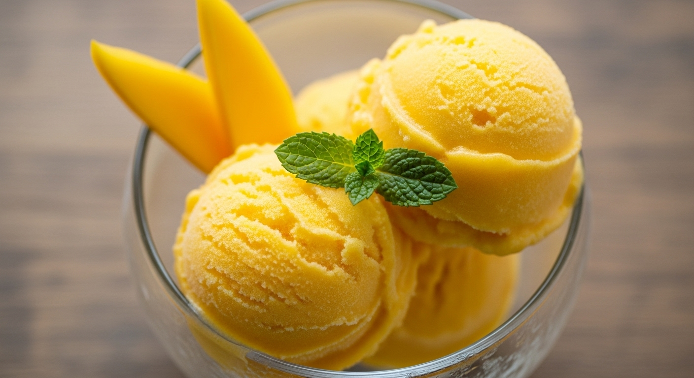 Easy 3-Ingredient Mango Sorbet