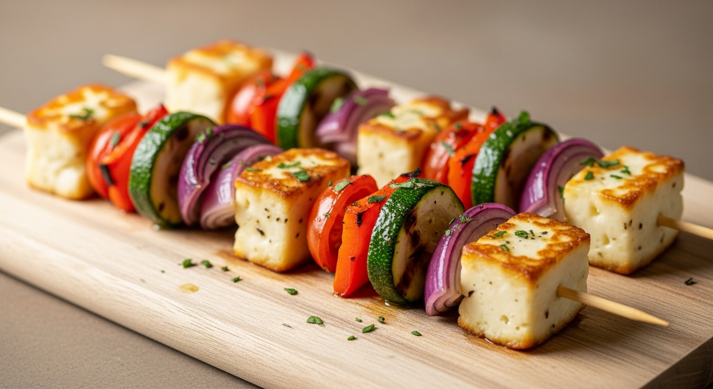 Halloumi Veggie Skewers