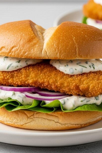 Heavenly Classic Fried Fish Sandwiches with Tartar Sauce: Crispy & Cozy