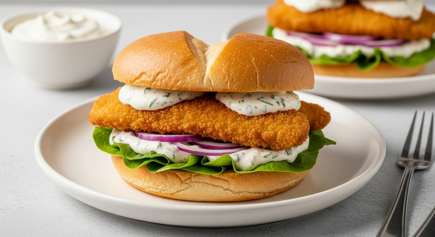 Heavenly Classic Fried Fish Sandwiches with Tartar Sauce: Crispy & Cozy