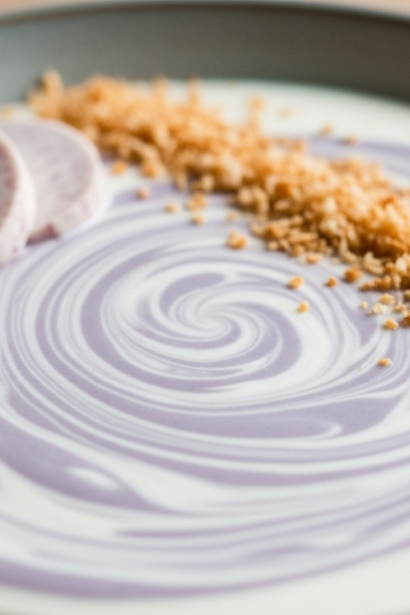 Indulge in Sweet & Creamy Taro Coconut Pudding Delight