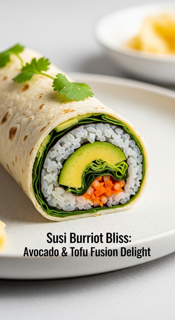 Sushi Burrito Bliss: Avocado & Tofu Fusion Delight