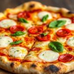 بيتزا ديافولا حارة مع شرائح سلامي وفلفل حار وجبنة ذائبة