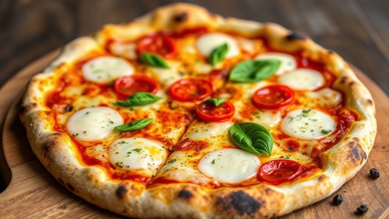 بيتزا ديافولا حارة مع شرائح سلامي وفلفل حار وجبنة ذائبة