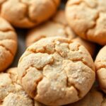 Stack of golden chai snickerdoodles dusted with cinnamon and sugar.