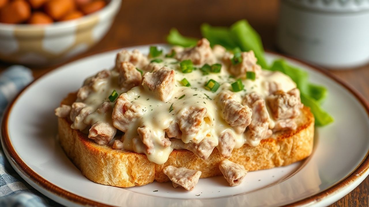 توست مغطّى بكريمة ولحم بقري مقطّع، راحة كلاسيكية لا تُنسى
