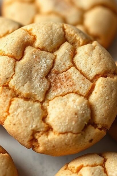 Freshly baked Snickerdoodle Cookies cooling on wire rack with cinnamon sugar dusting