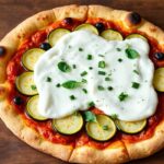 بيتزا زهور الكوسة اللذيذة مع جبنة بُراتا كريمية، نكهة غنية وشهية