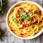 Spaghetti Squash Chow Mein Delight: أطباق معكرونة الكوسة والصلصة، لذيذة وسهلة تقليدياً.