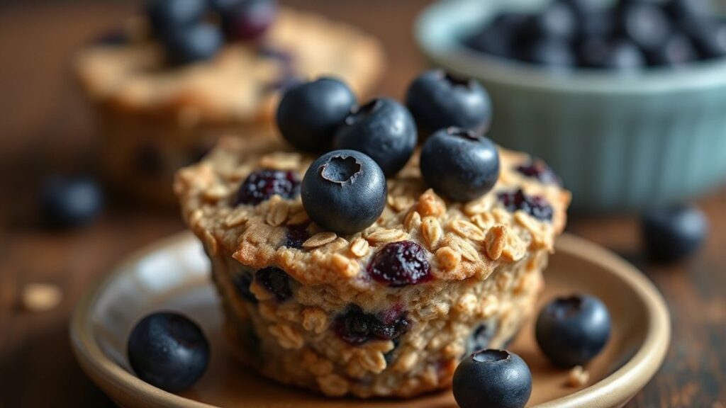 Delicious Baked Blueberry Oatmeal Cups: Easy & Nutritious