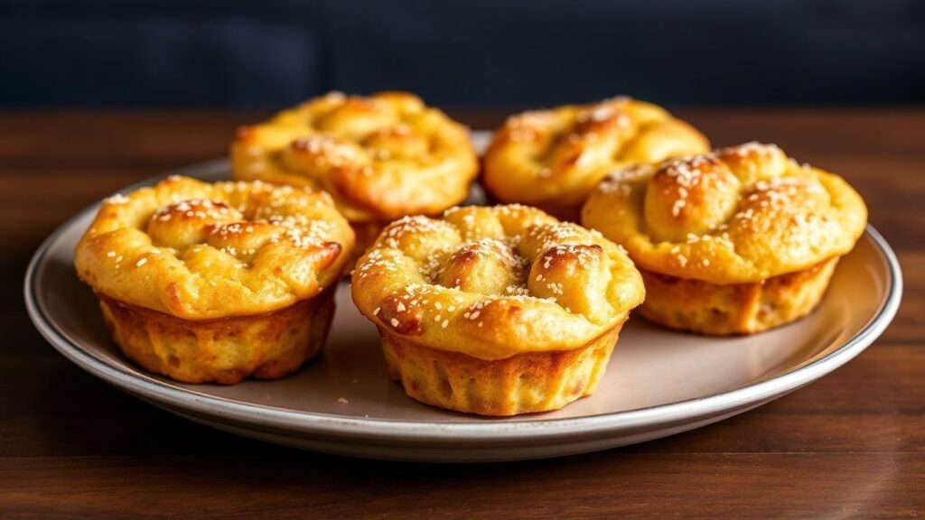 Golden corn dog muffins ready to serve.