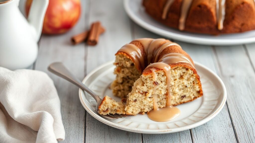 Cozy Autumn Apple Cinnamon Bundt Cake with Maple Glaze Delight