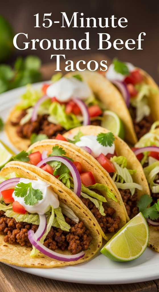 15-Minute Ground Beef Tacos for Taco Night: Speedy & Savory