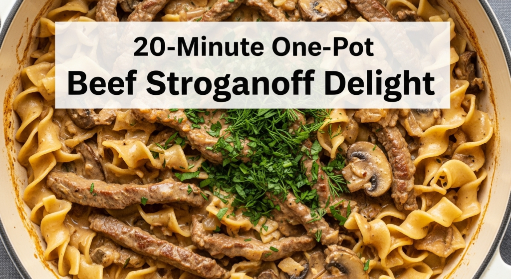 20-Minute One-Pot Beef Stroganoff Delight: Quick & Creamy