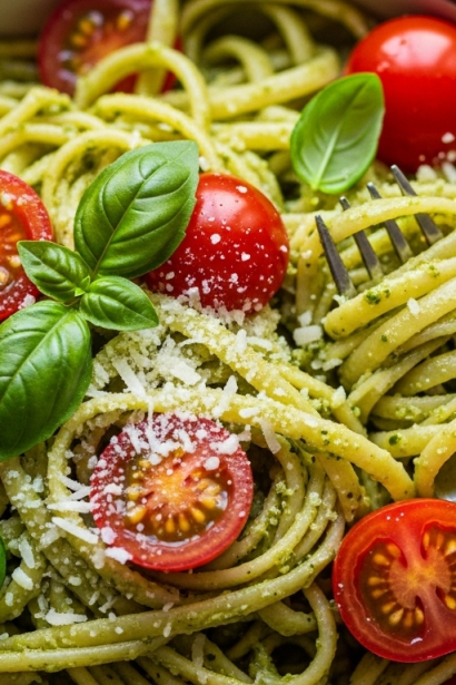 20-Minute Pesto Pasta with Cherry Tomatoes: Quick & Easy