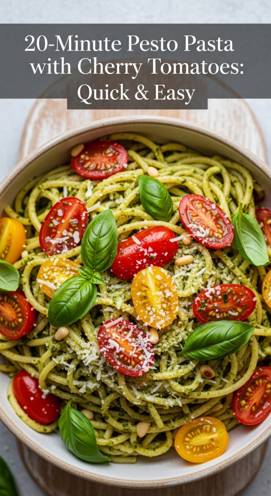 20-Minute Pesto Pasta with Cherry Tomatoes: Quick & Easy