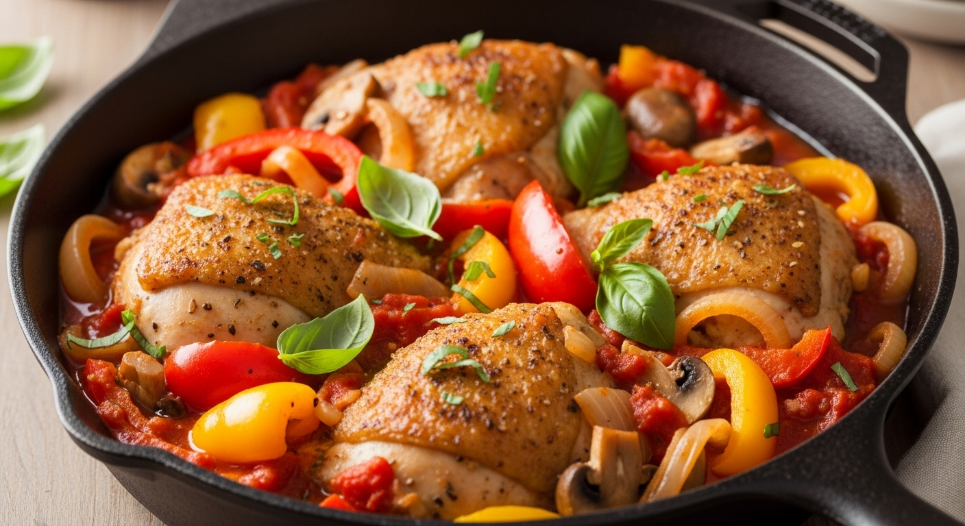 20-Minute Skillet Chicken Cacciatore: Quick & Amazing