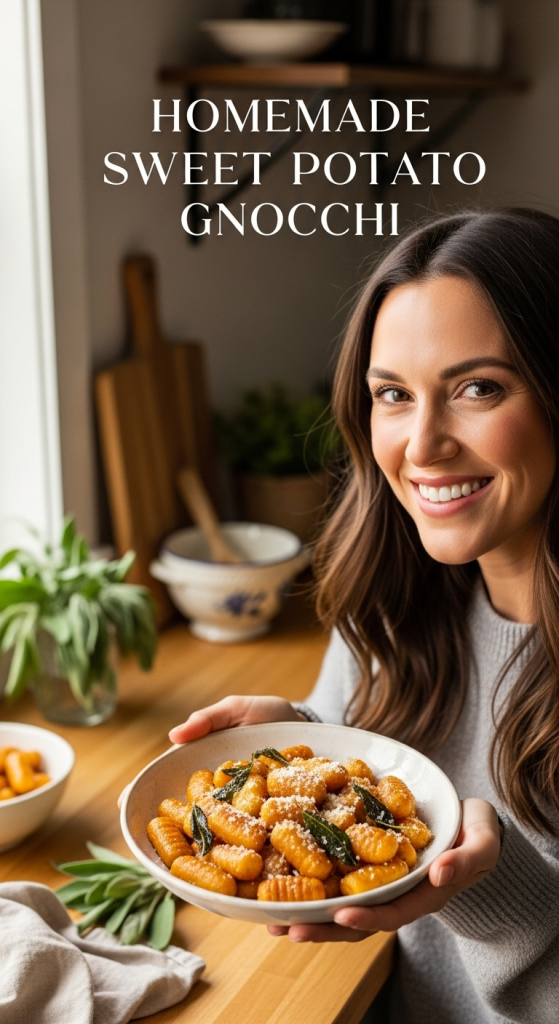 Best Fluffy Homemade Sweet Potato Gnocchi in Sage Brown Butter