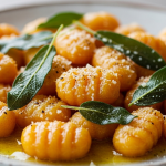Best Fluffy Homemade Sweet Potato Gnocchi in Sage Brown Butter