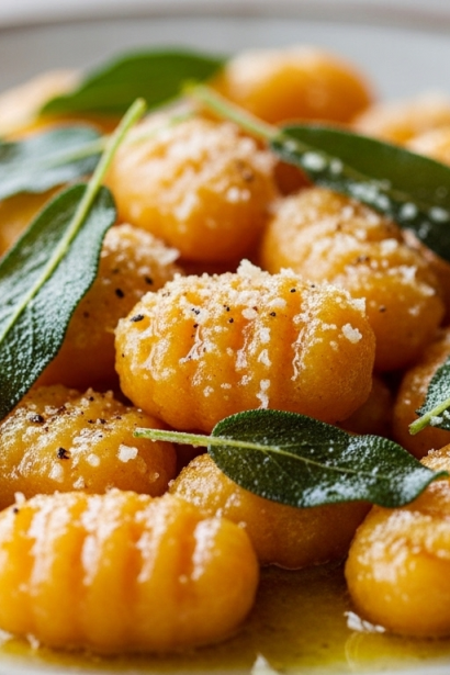 Best Fluffy Homemade Sweet Potato Gnocchi in Sage Brown Butter