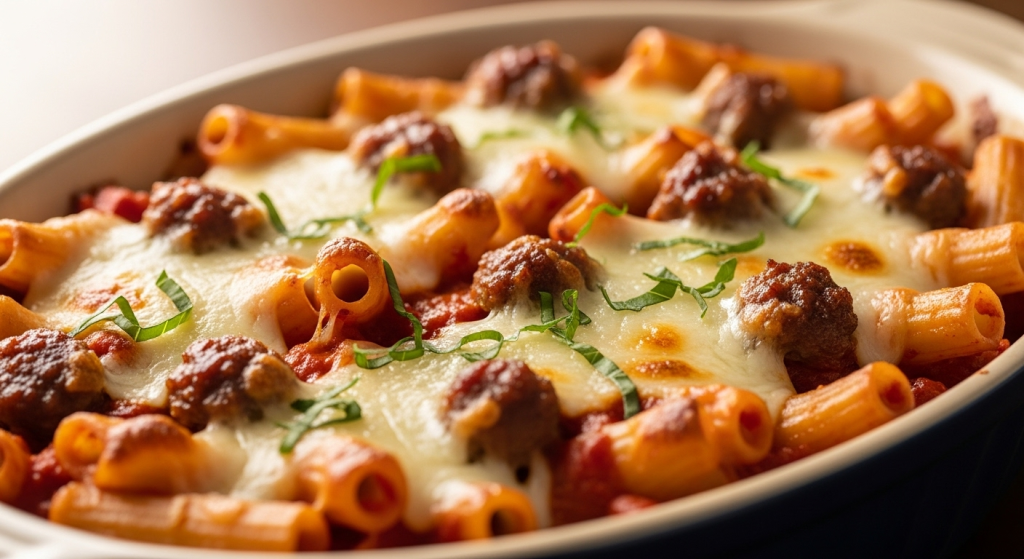 Best Savor Hearty Baked Ziti with Italian Sausage & Mozzarella