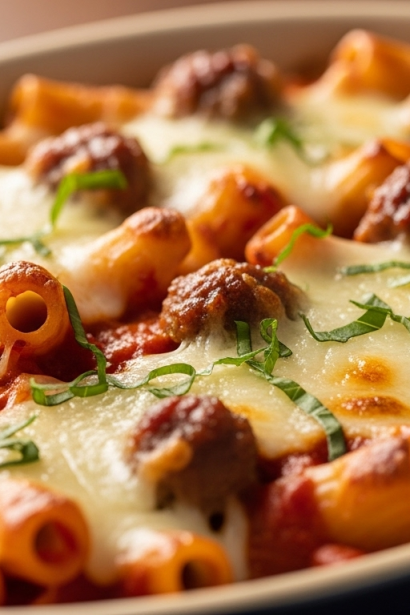 Best Savor Hearty Baked Ziti with Italian Sausage & Mozzarella