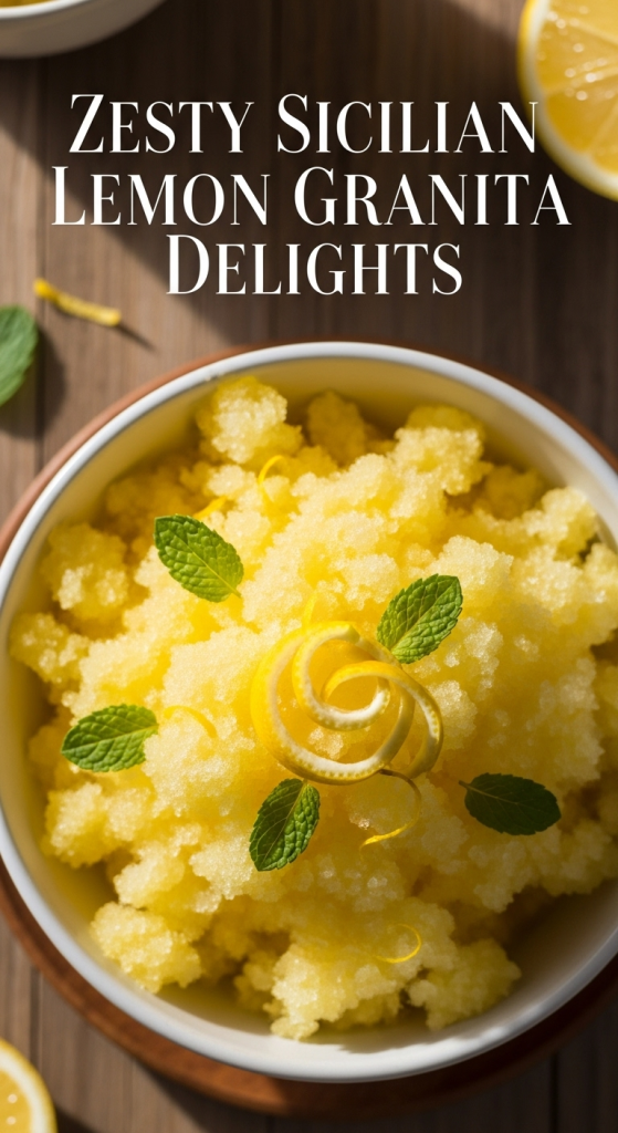 Chill Out with Zesty Sicilian Lemon Granita Delights : Authentic recipe