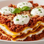Classic Lasagna with Ricotta & Meat Sauce