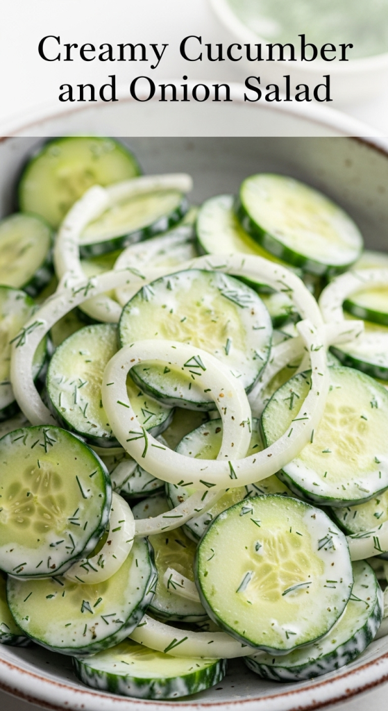 Creamy Cucumber and Onion Salad Recipe: Refreshing Delight