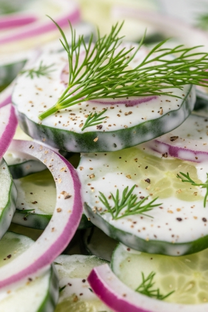 Creamy Cucumber and Onion Salad Recipe: Refreshing Delight