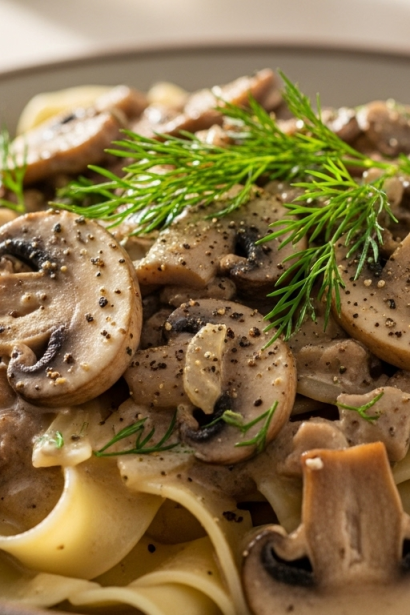 Creamy Vegan Mushroom Stroganoff Delight