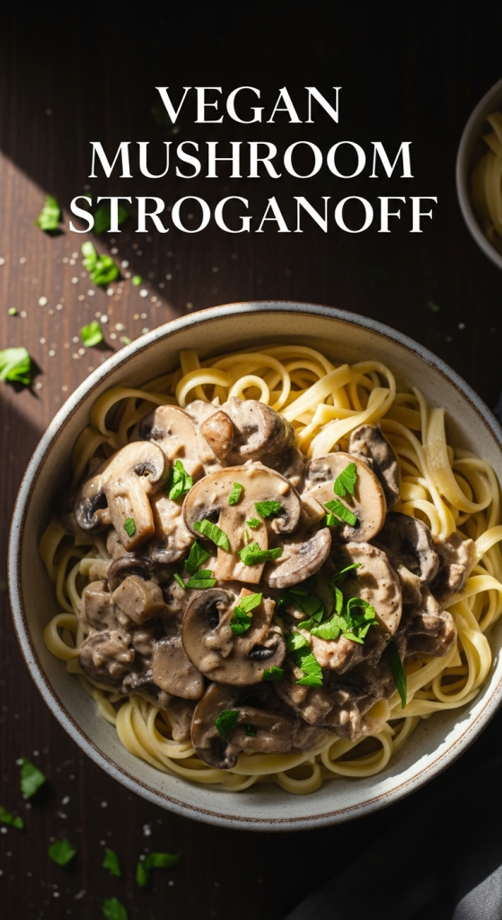 Creamy Vegan Mushroom Stroganoff Delight