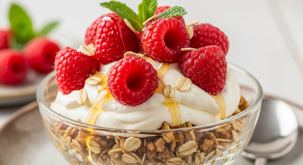 Create a hCreamy Cranachan A Delightful Oat, Honey & Raspberry Trea
