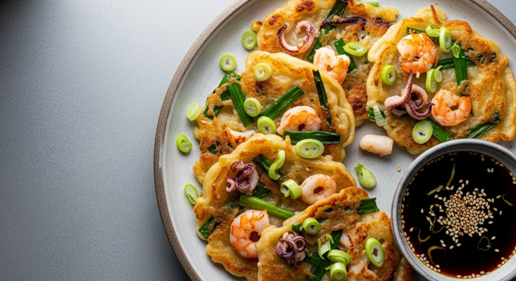 Crispy Seafood & Scallion Pancakes: A Flavorful Delight