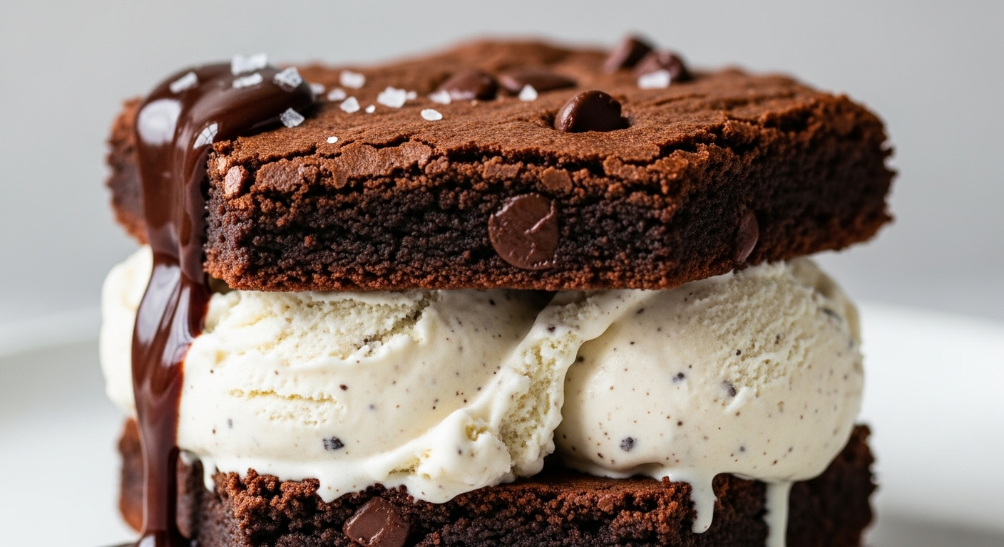 Decadent Brownie Ice Cream Sandwiches: A Sweet Delight
