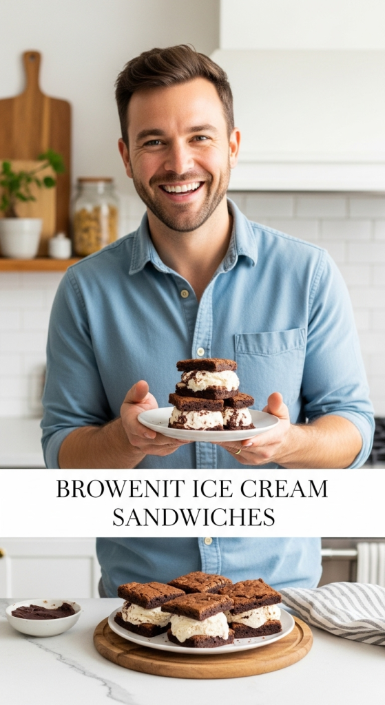 Decadent Brownie Ice Cream Sandwiches: A Sweet Delight