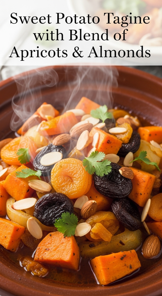 Delicious Sweet Potato Tagine: A Savory Blend of Apricots & Almonds