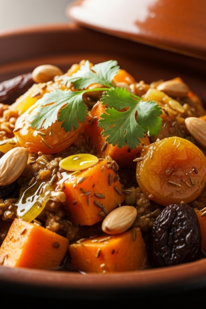 Delicious Sweet Potato Tagine with Apricots & Almonds: A Flavorful Journey