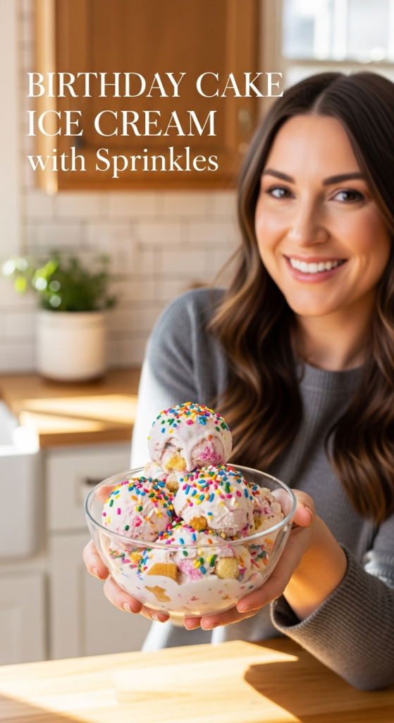 Easy Birthday Cake Ice Cream with Sprinkles: The Sweet Scoop