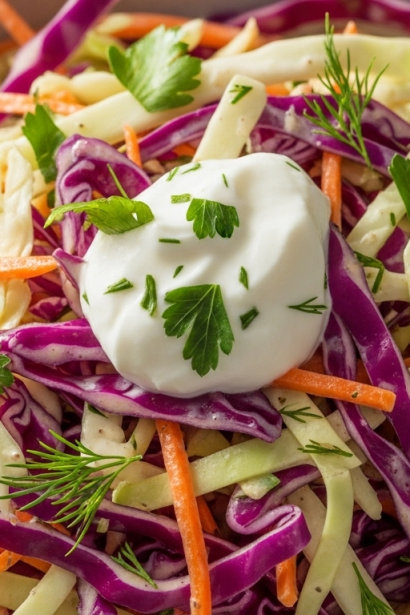 Healthy Coleslaw with Greek Yogurt Twist: Crisp & Creamy