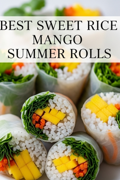 How to Make the Best Sweet Rice Mango Summer Rolls: Tropical Delight