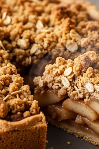 Irresistible Apple Crumble Pie with Crunchy Streusel Top